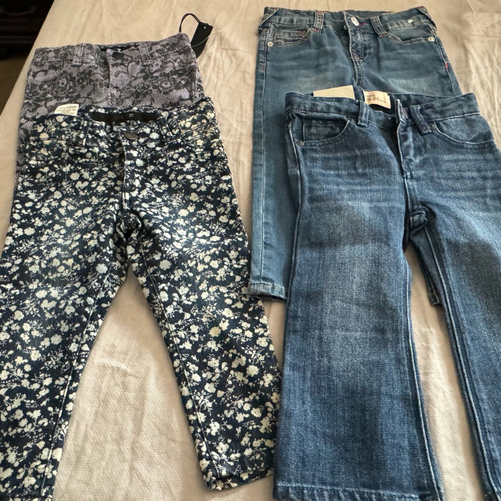4 Girls Bundle of Jeans size 18/24 Months
